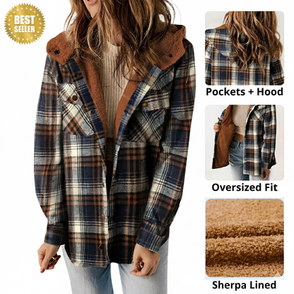 Sherpa Snugs® Teddy Bear Flannel Jacket