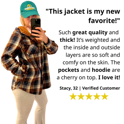 Sherpa Snugs® Teddy Bear Flannel Jacket