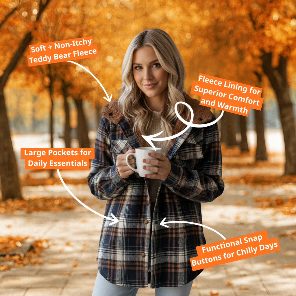 Sherpa Snugs® Teddy Bear Flannel Jacket